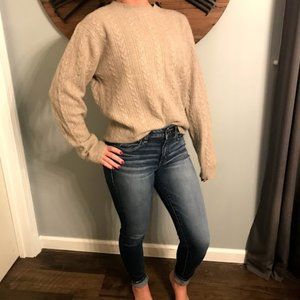 Davis & Squire 100% Cashmere Tan Sweater
